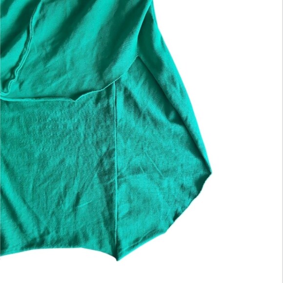 Green Layered High‑Low Raw‑Hem Tee Pullover Oversized Top Lagenlook Artsy Sz 1x - Picture 9 of 16